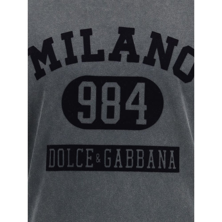 Dolce & Gabbana Gray Cotton T-Shirt