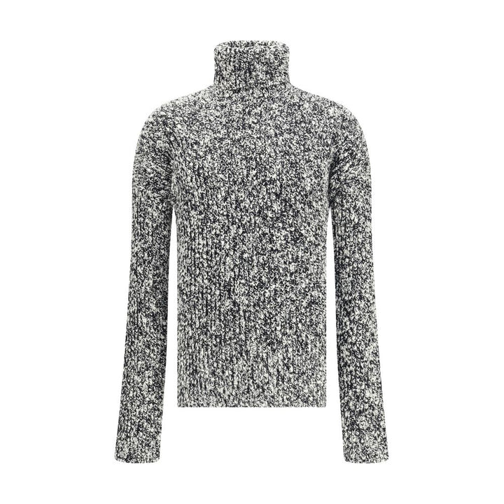 Dolce & Gabbana White Fleece Wool Turtleneck