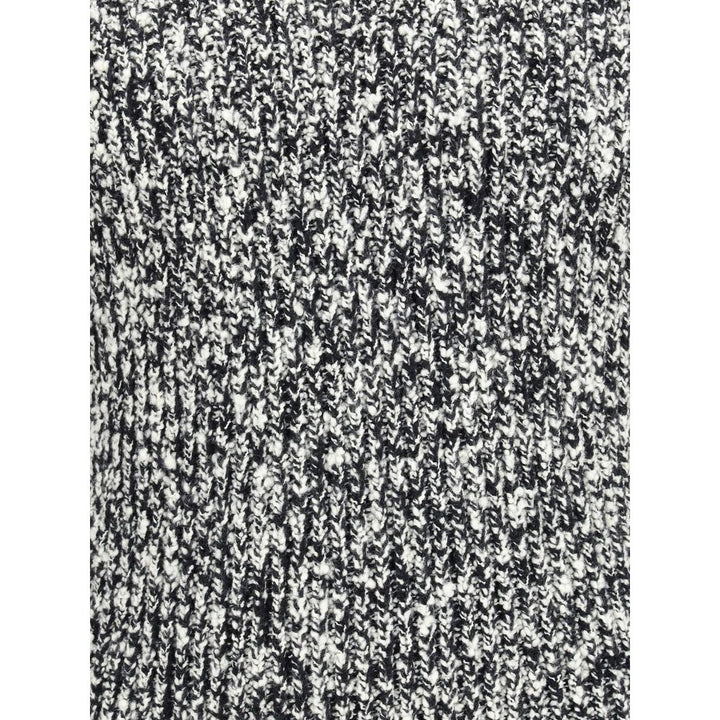 Dolce & Gabbana White Fleece Wool Turtleneck