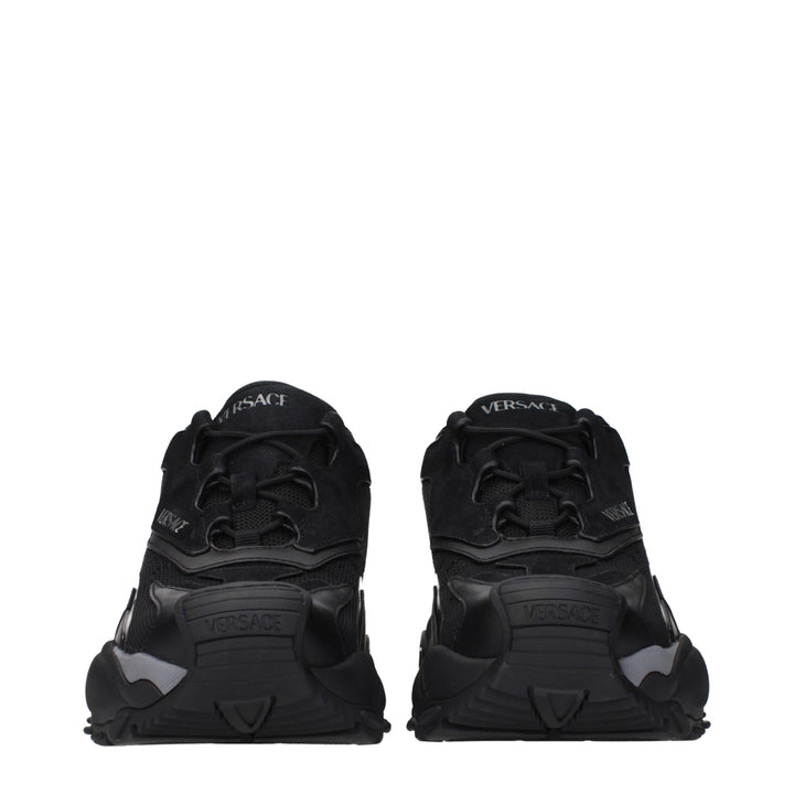 Versace Black Fabric Athletic Sneakers