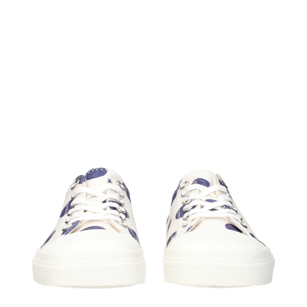 Moschino White Fabric Low Top Sneakers