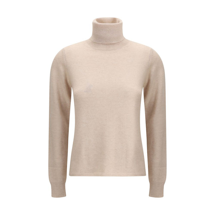 Max Mara Beige Wool Turtleneck