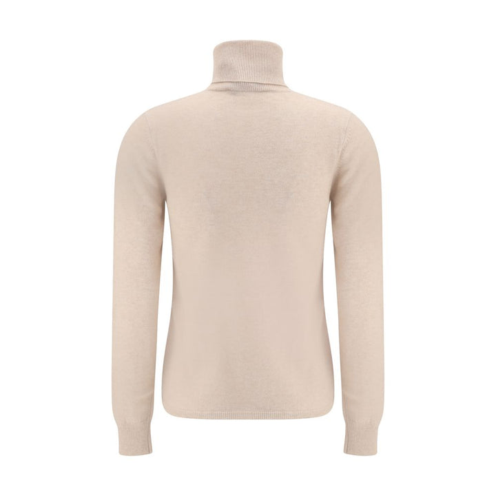 Max Mara Beige Wool Turtleneck