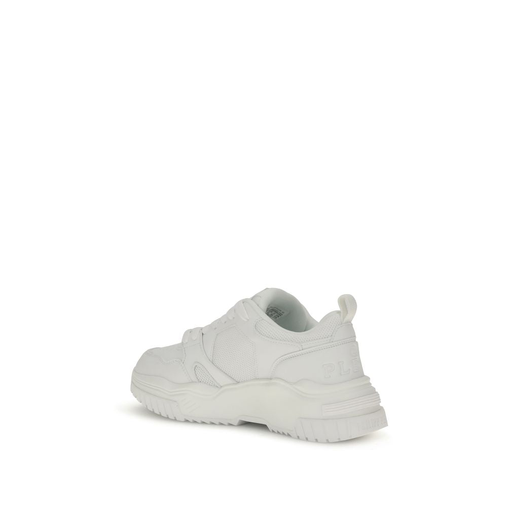 Philipp Plein White Polyester Athletic Sneakers