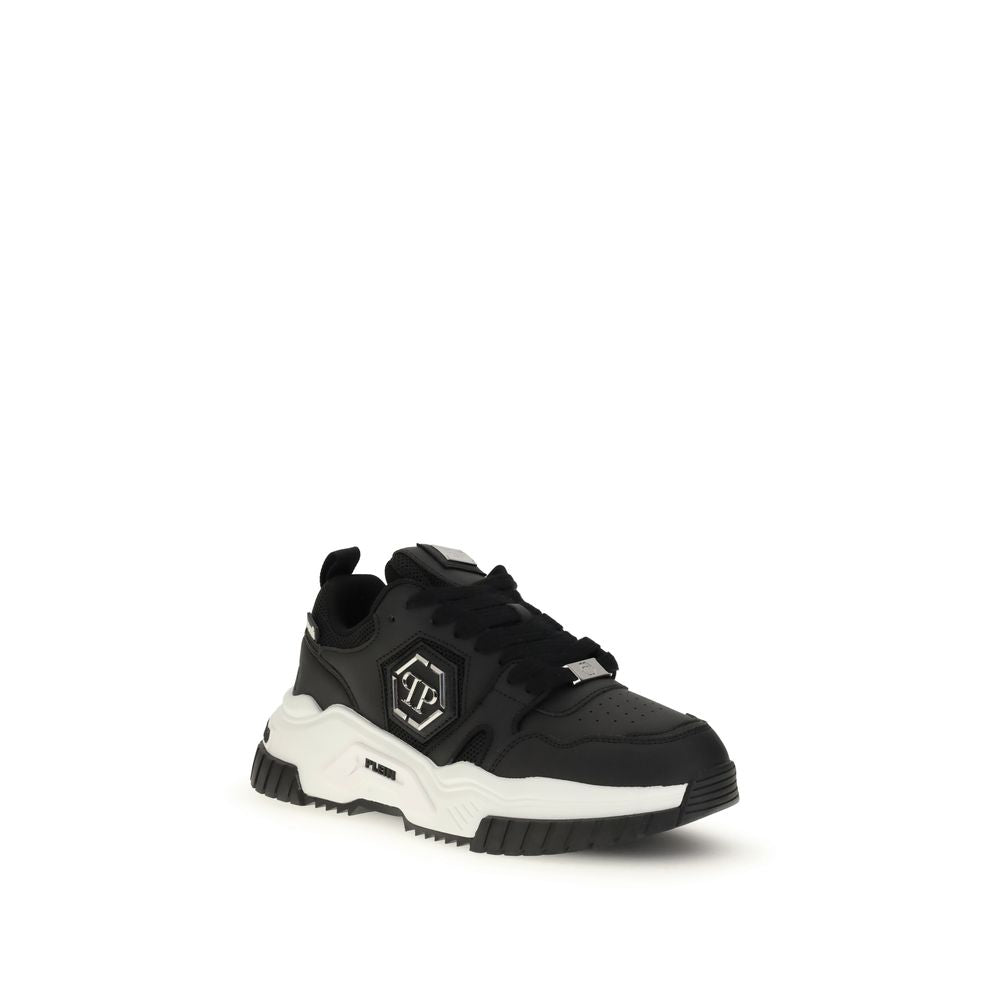 Philipp Plein Black Polyester Athletic Sneakers