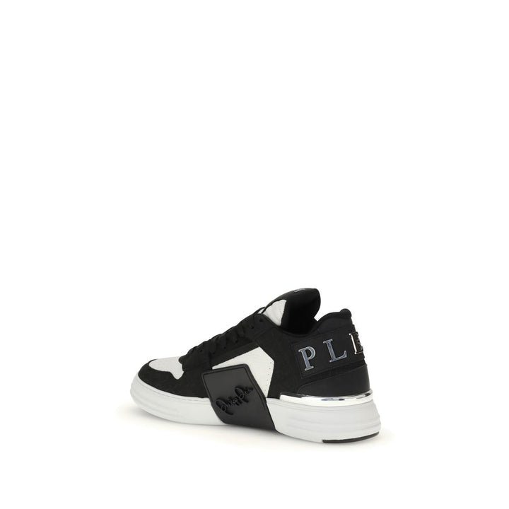 Philipp Plein Black Calf Leather Bos Taurus Low Top Sneakers