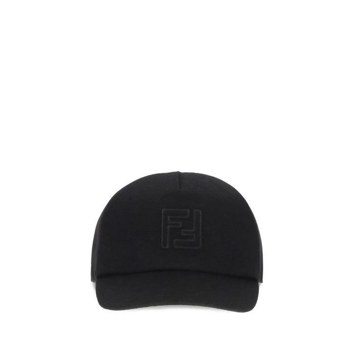 Fendi Black Wool Cap (Baseball Hat)