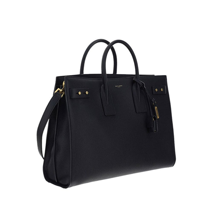 Saint Laurent Black Calf Leather Bos Taurus Handbag