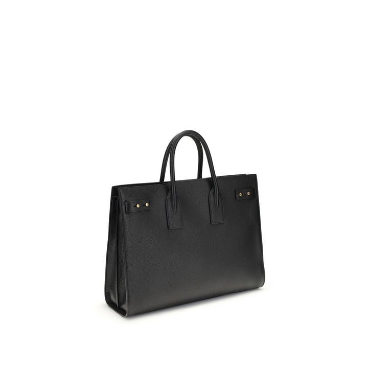 Saint Laurent Black Calf Leather Bos Taurus Handbag