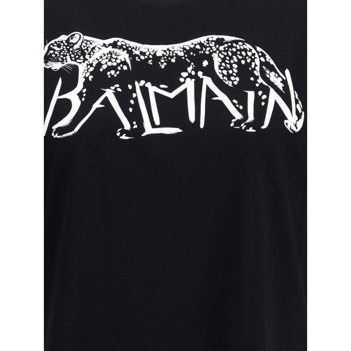 Balmain Black Cotton T-Shirt