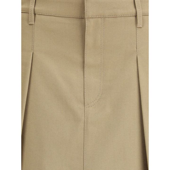 Brunello Cucinelli Beige Cotton Mini Skirt