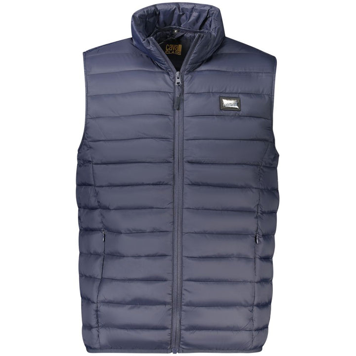 Cavalli Class Blue Polyester Men Jacket
