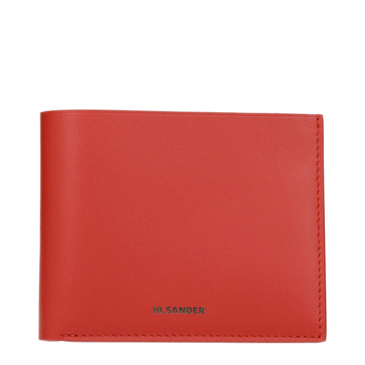 Jil Sander Red Leather Wallet