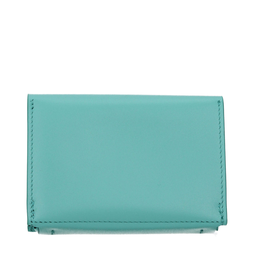 Jil Sander Green Leather Cardholder
