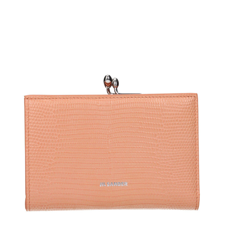 Jil Sander Pink Leather Wallet