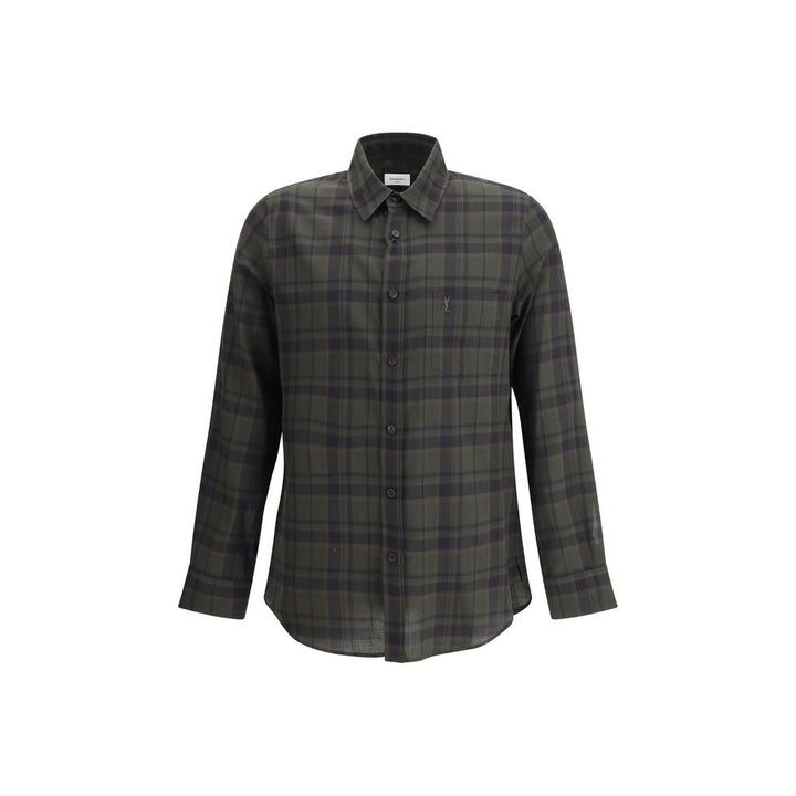Saint Laurent Bicolor Cotton Pattern Shirt