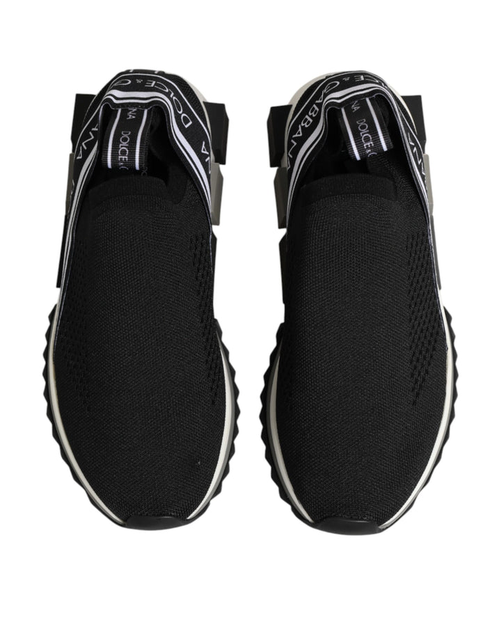 Dolce & Gabbana Black Slip On Sorrento Low Top Sneakers Shoes