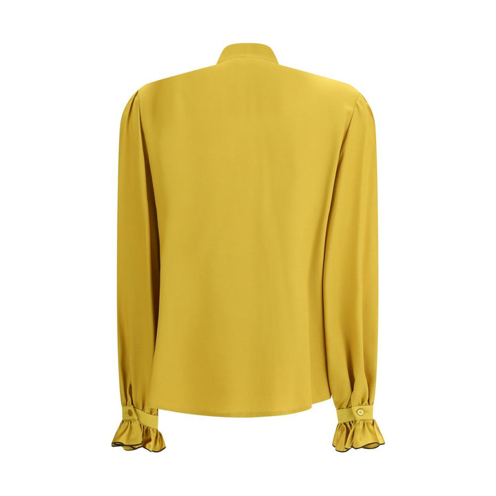 Valentino Yellow Silk Blouse