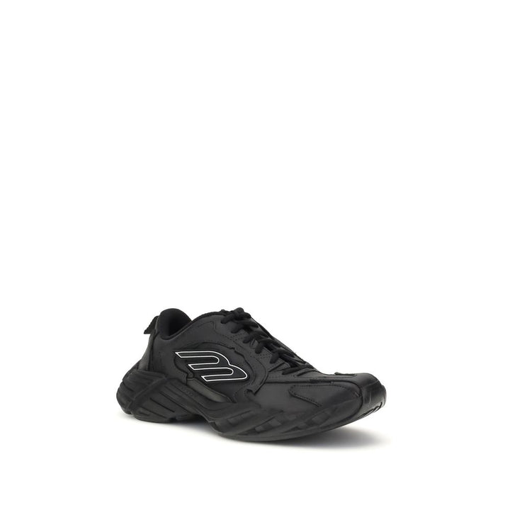Balenciaga Black Calf Leather Bos Taurus Athletic Sneakers