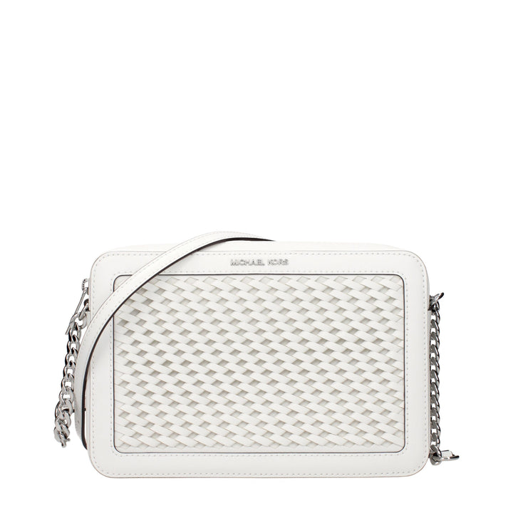Michael Kors White Leather Crossbody Bag