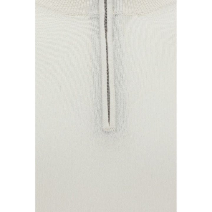 Brunello Cucinelli White Cashmere Cashmere Sweater