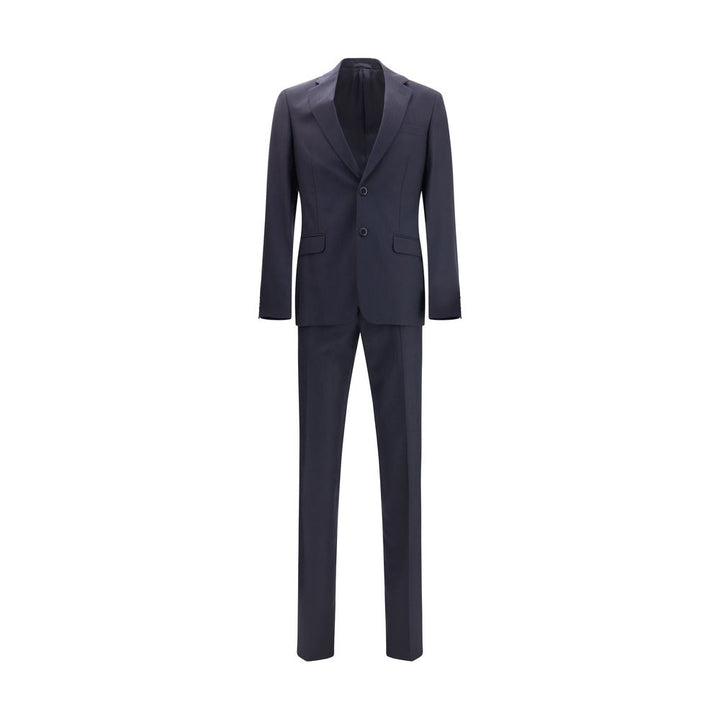 Prada Blue Fleece Wool Two-Piece Suit