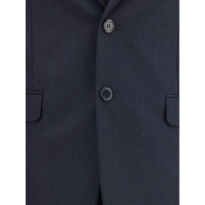 Prada Blue Fleece Wool Two-Piece Suit