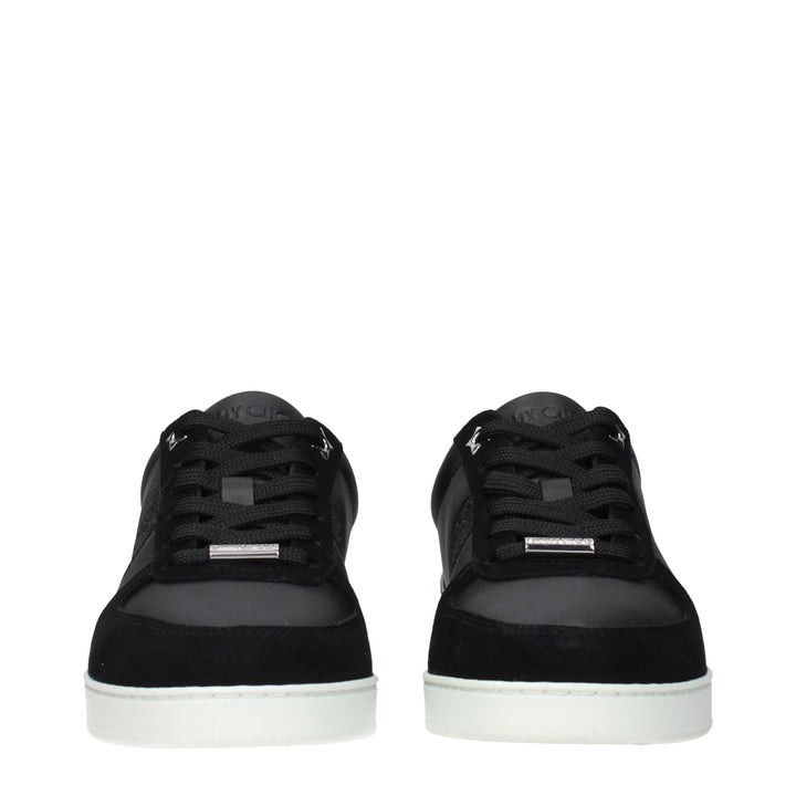 Jimmy Choo Black Leather Low Top Sneakers
