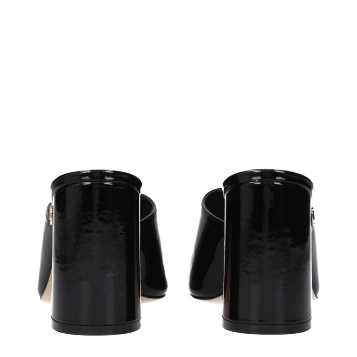 Jimmy Choo Black Leather Platform Sandals