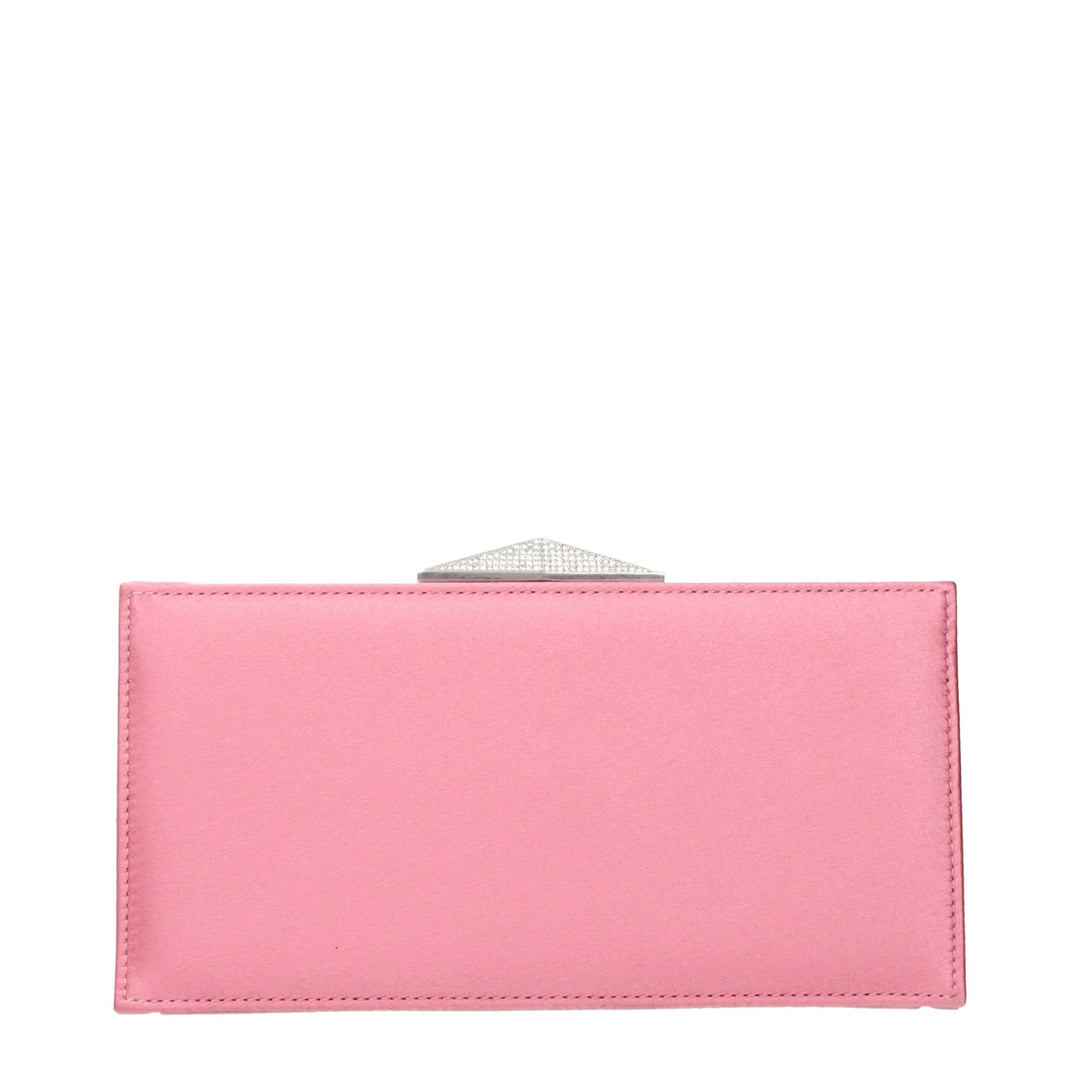Jimmy Choo Pink Satin Clutch Bag