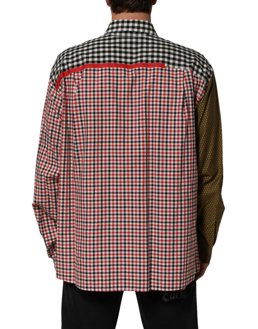 Dolce & Gabbana Multicolor Cotton Collared Checkered Shirt