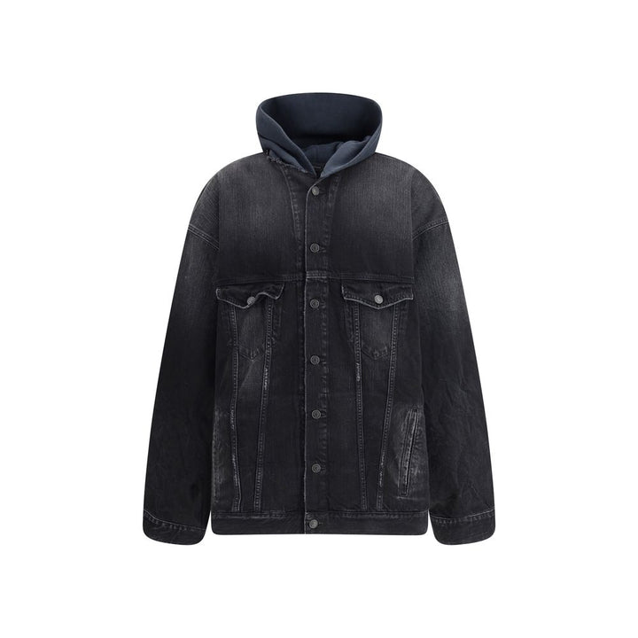 Balenciaga Black Cotton Denim Jacket