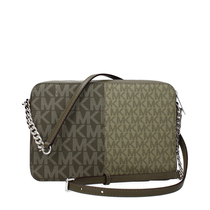 Michael Kors Green Fabric Crossbody Bag