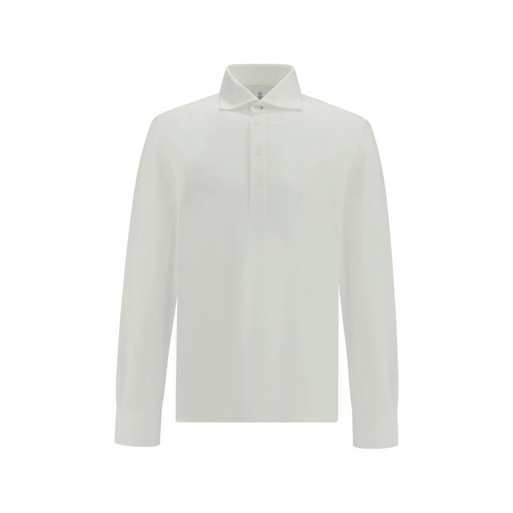 Brunello Cucinelli White Cotton Dress Shirt