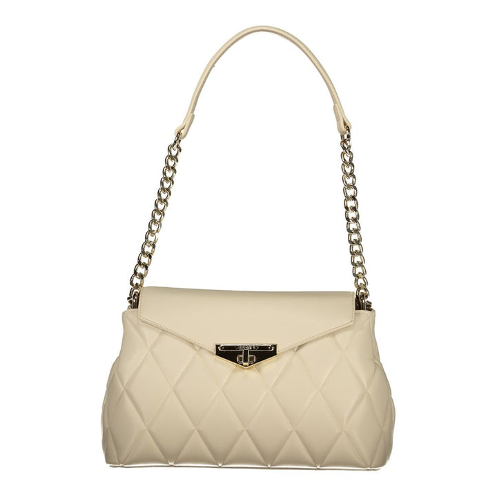 Mario Valentino Beige Polyurethane Women Shoulder Bag