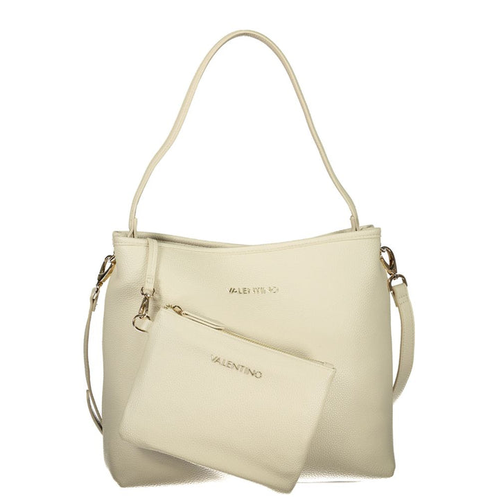 Mario Valentino Beige Polyurethane Women Shoulder Bag