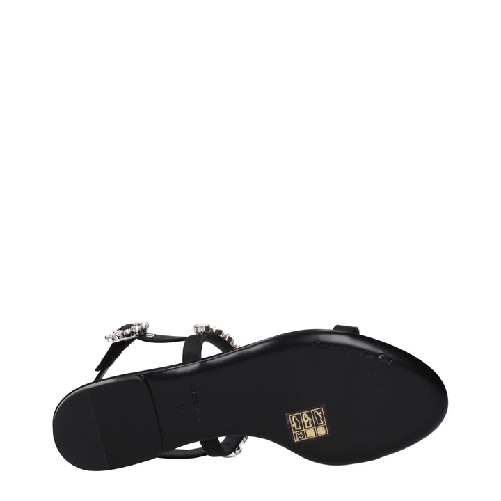 Dolce & Gabbana Black Satin Sandals