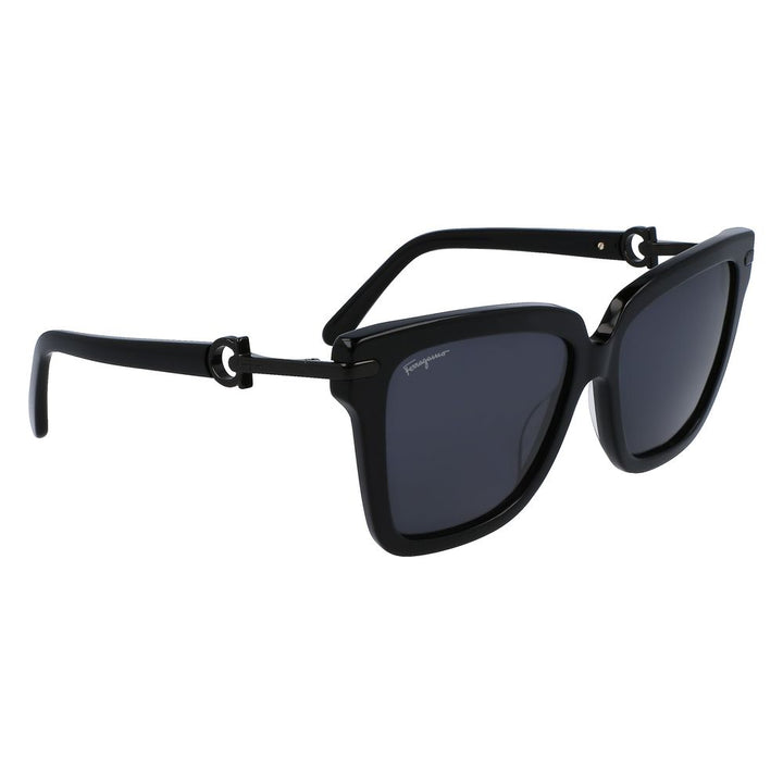 Ferragamo Black Acetate Sunglasses