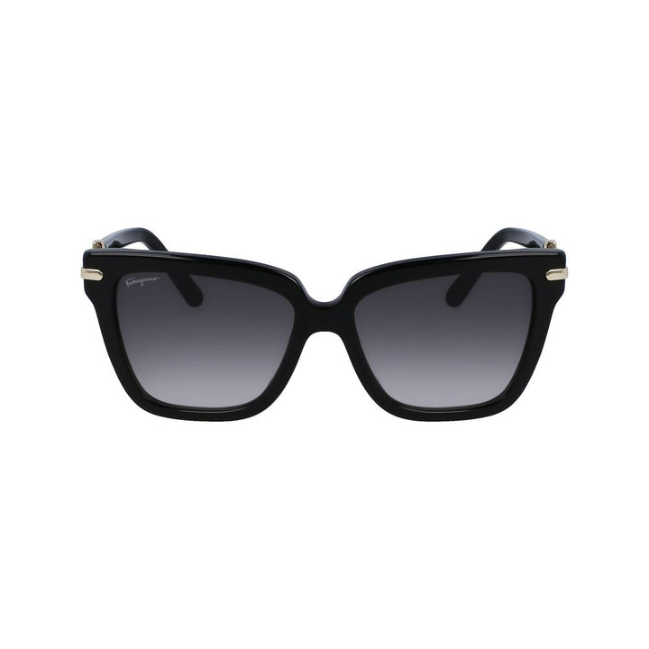 Ferragamo Black Acetate Sunglasses