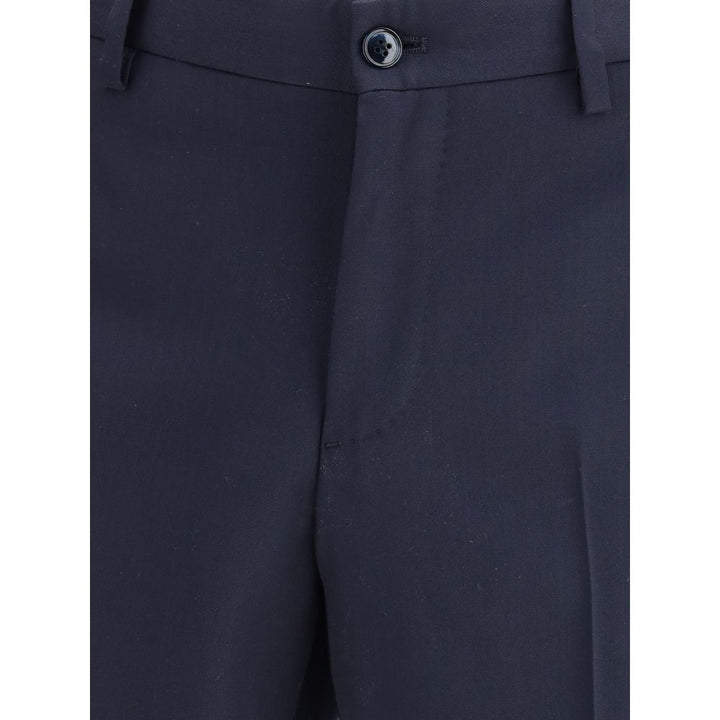 Giorgio Armani Blue Fleece Wool Two-Piece Suit