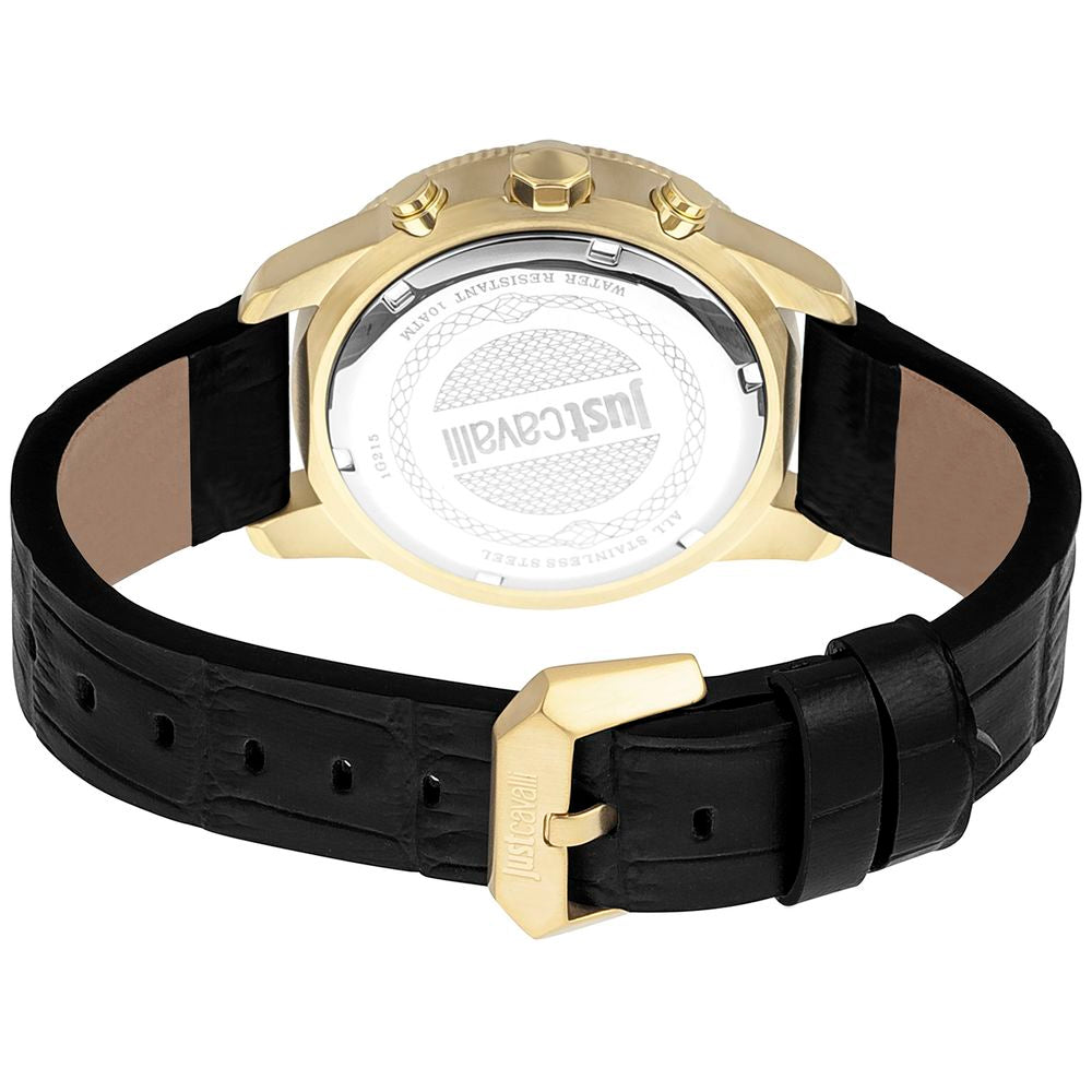 Just Cavalli Black Leather Watch