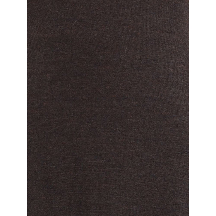 Ferragamo Brown Fleece Wool Long Dress