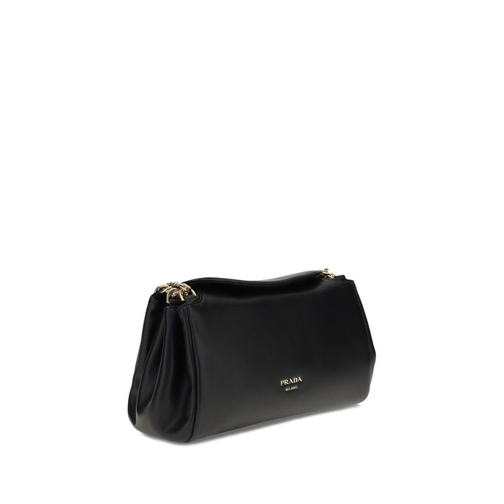 Prada Black Calf Leather Bos Taurus Shoulder Bag