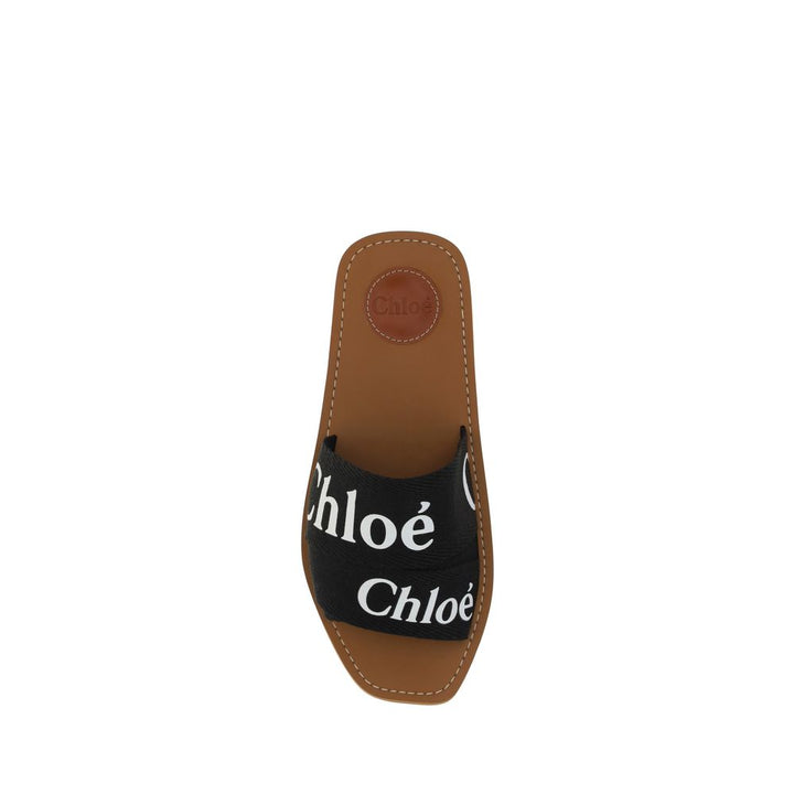 Chloé Black Rubber Sandals