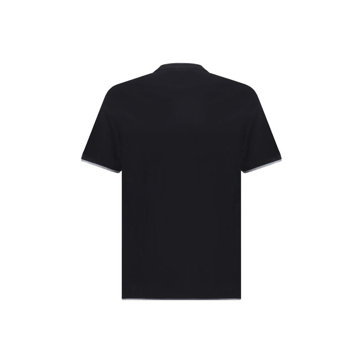 Brunello Cucinelli Black Cotton T-Shirt
