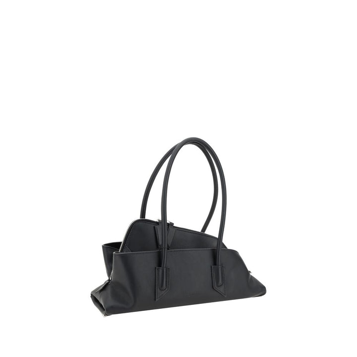The Attico Black Calf Leather Bos Taurus Shoulder Bag