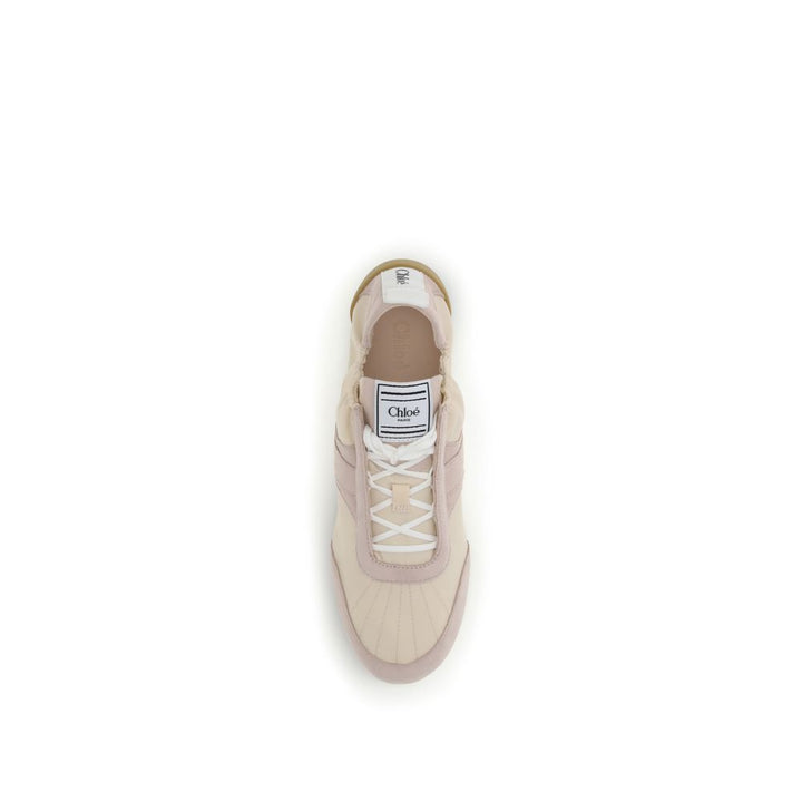 Chloé Beige Nylon Athletic Sneakers