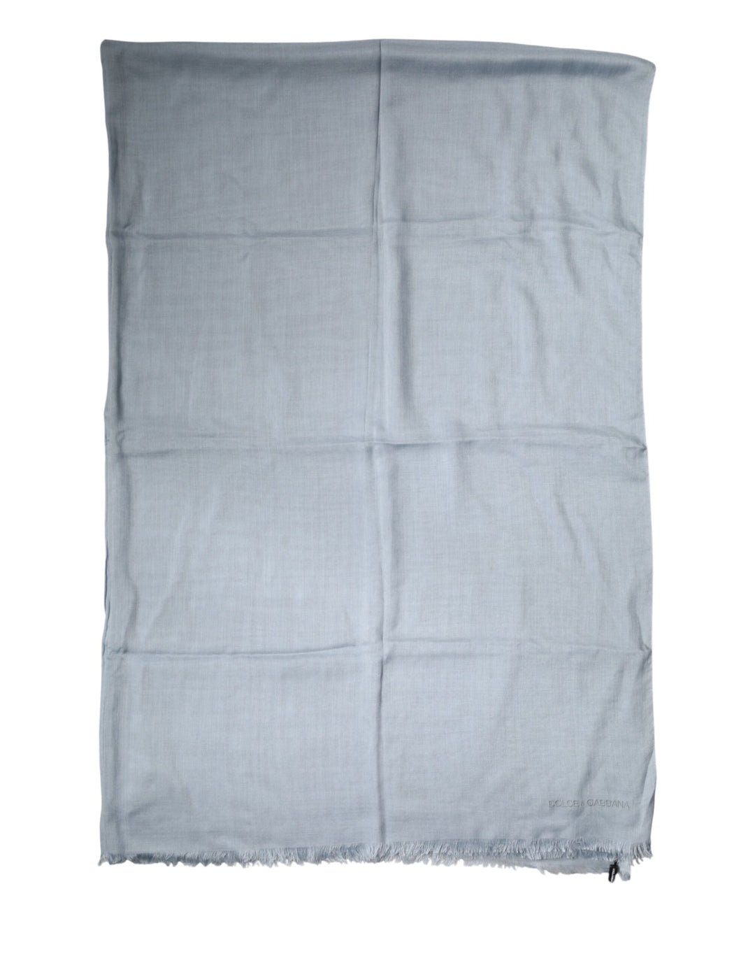 Dolce & Gabbana Light Blue Cashmere Knitted Shawl