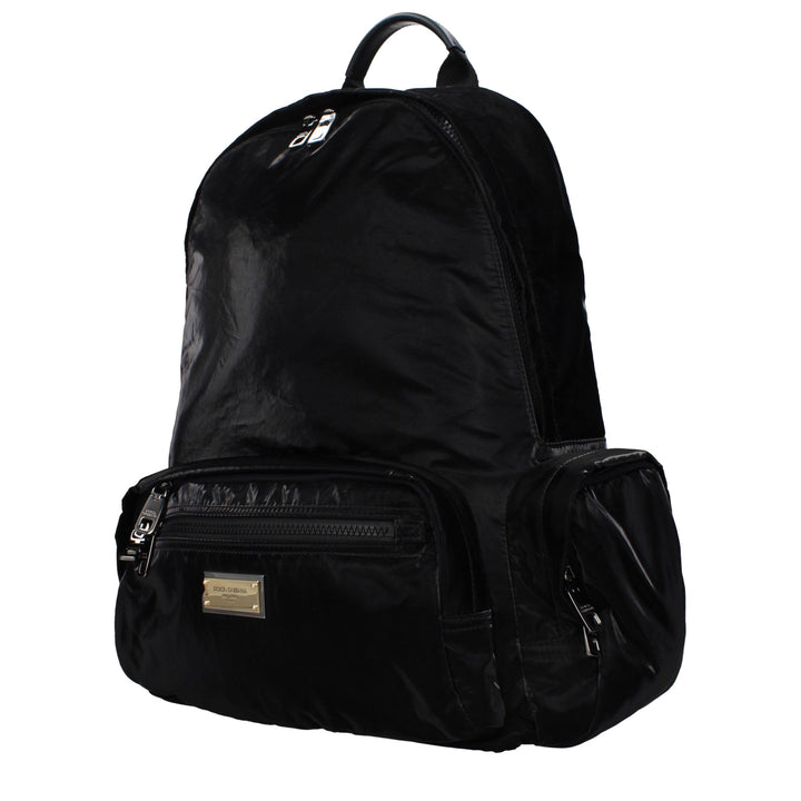 Dolce & Gabbana Black Nylon Backpack