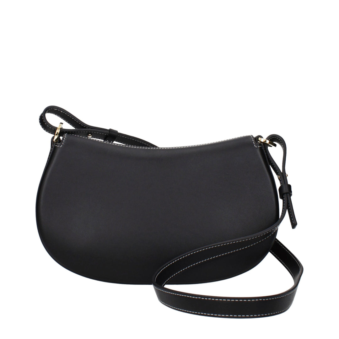Valentino Garavani Black Leather Shoulder Bag